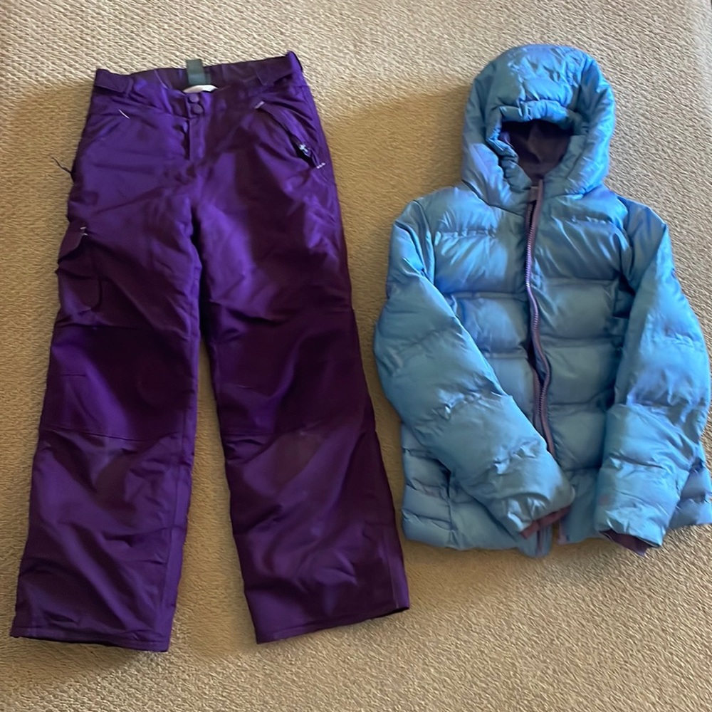 Girls ski jacket and pants champion size L(10-12)